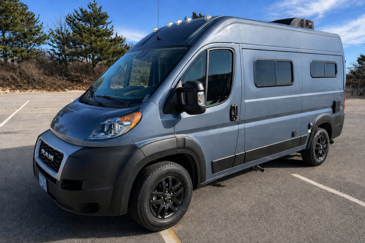 Ram ProMaster van to RV conversion with kitchen and bathroom